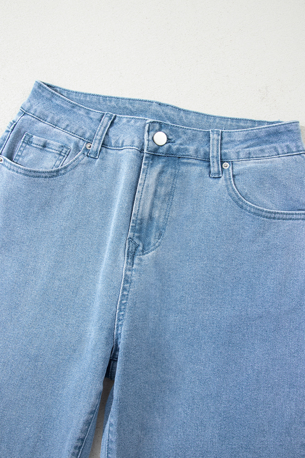 Myosotis Acid Washed High Rise Cropped Wide Leg Jeans Love Salve